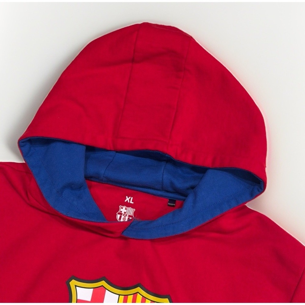 FORCA‎ BARCA FC BARCELONA CAMP NOU HOODIE RED ICONIC FOOTBALL Men's Size XL - Picture 3 of 6